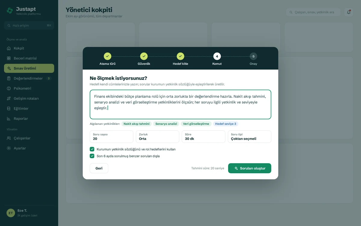 Prompt-based exam generation