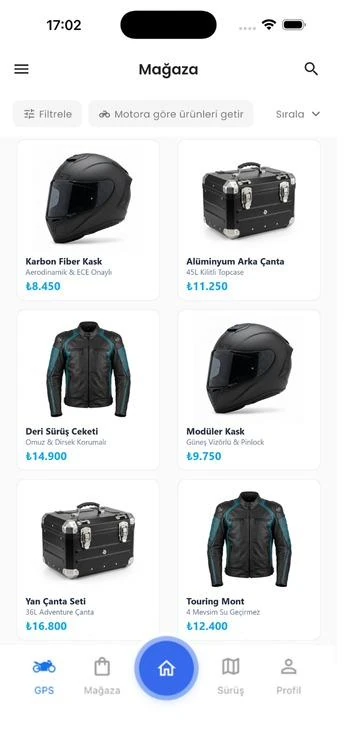 Store by motorcycle