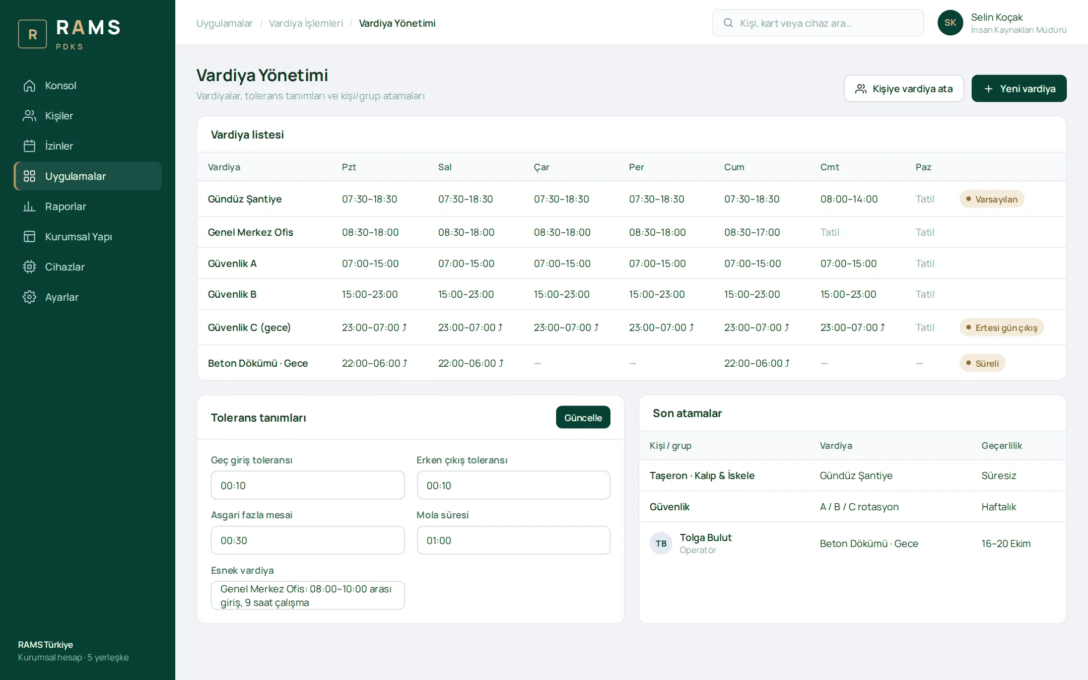 Shift Management