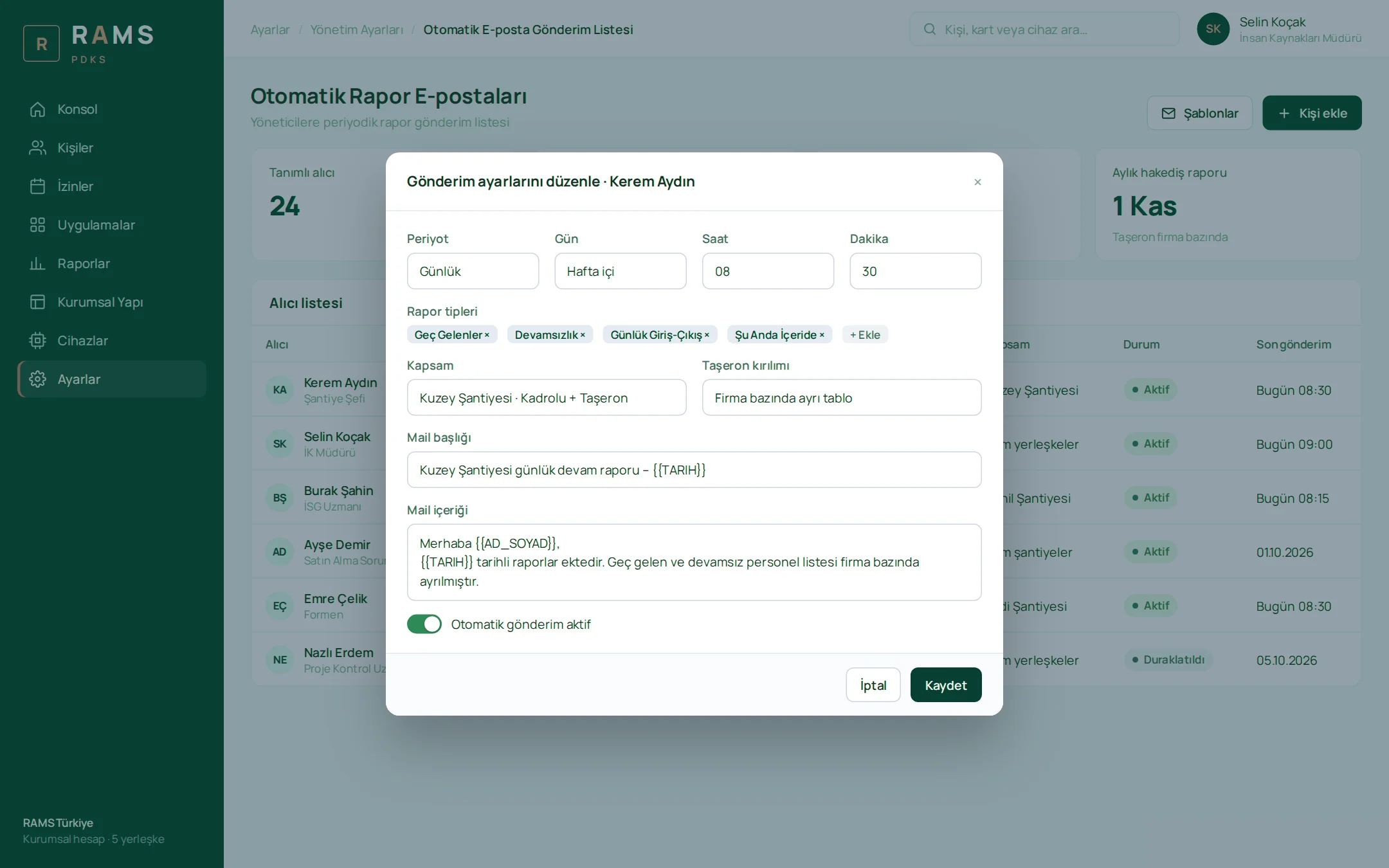 Automated Report Emails