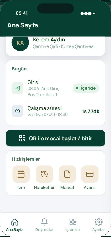 RAMS PDKS — Mobile view