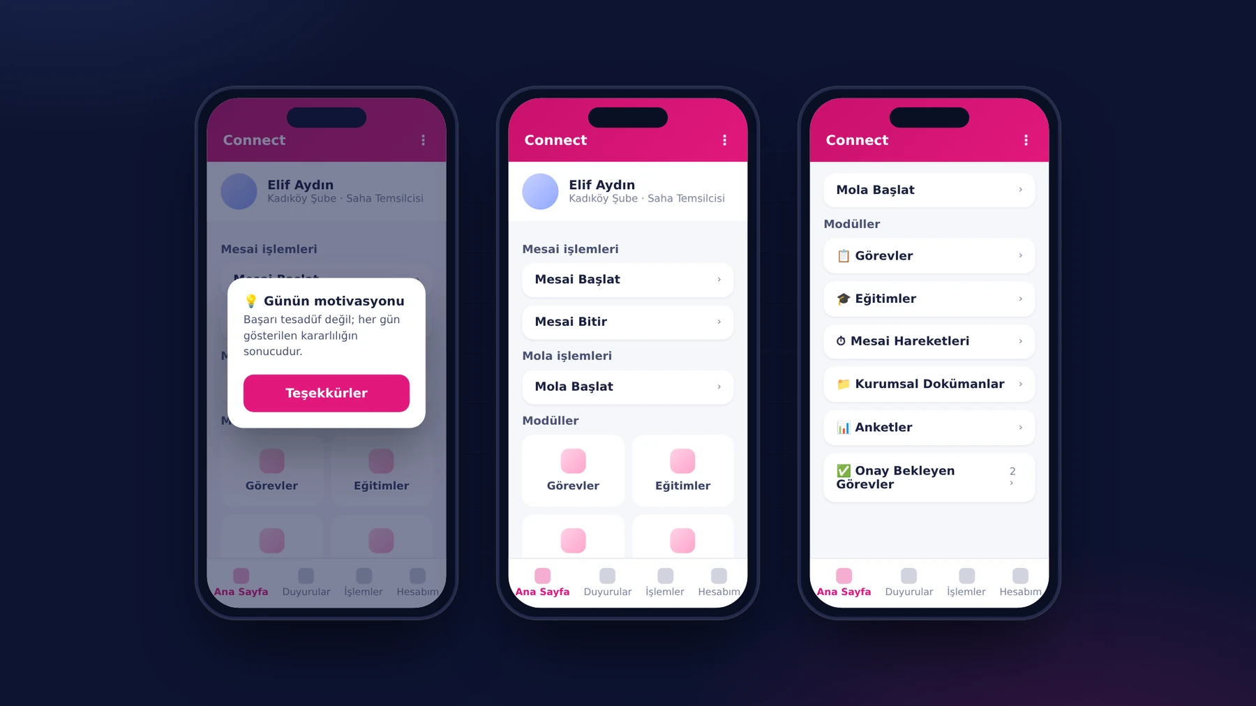 Sinpaş YTSConnect — Mobile view