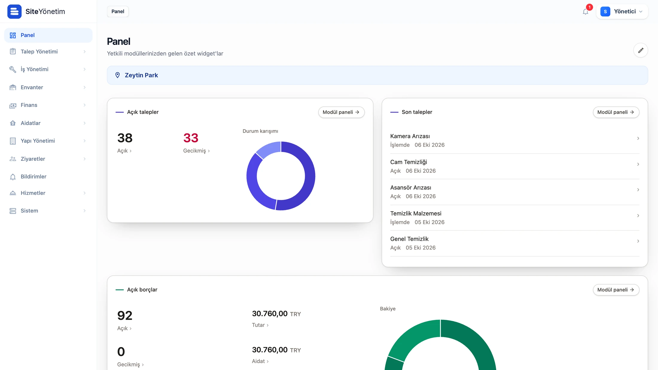 Property Management Software — Desktop view